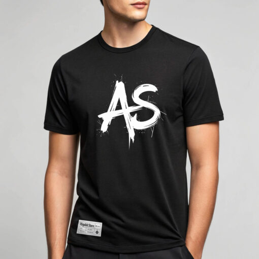 AS Graphic Men's T-Shirt - Black Streetwear Tee, Comfortable Cotton Fit