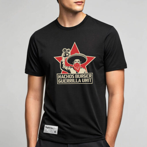 Nachos Burger Guerrilla T-Shirt - Urban Street Graphic Tee for Men